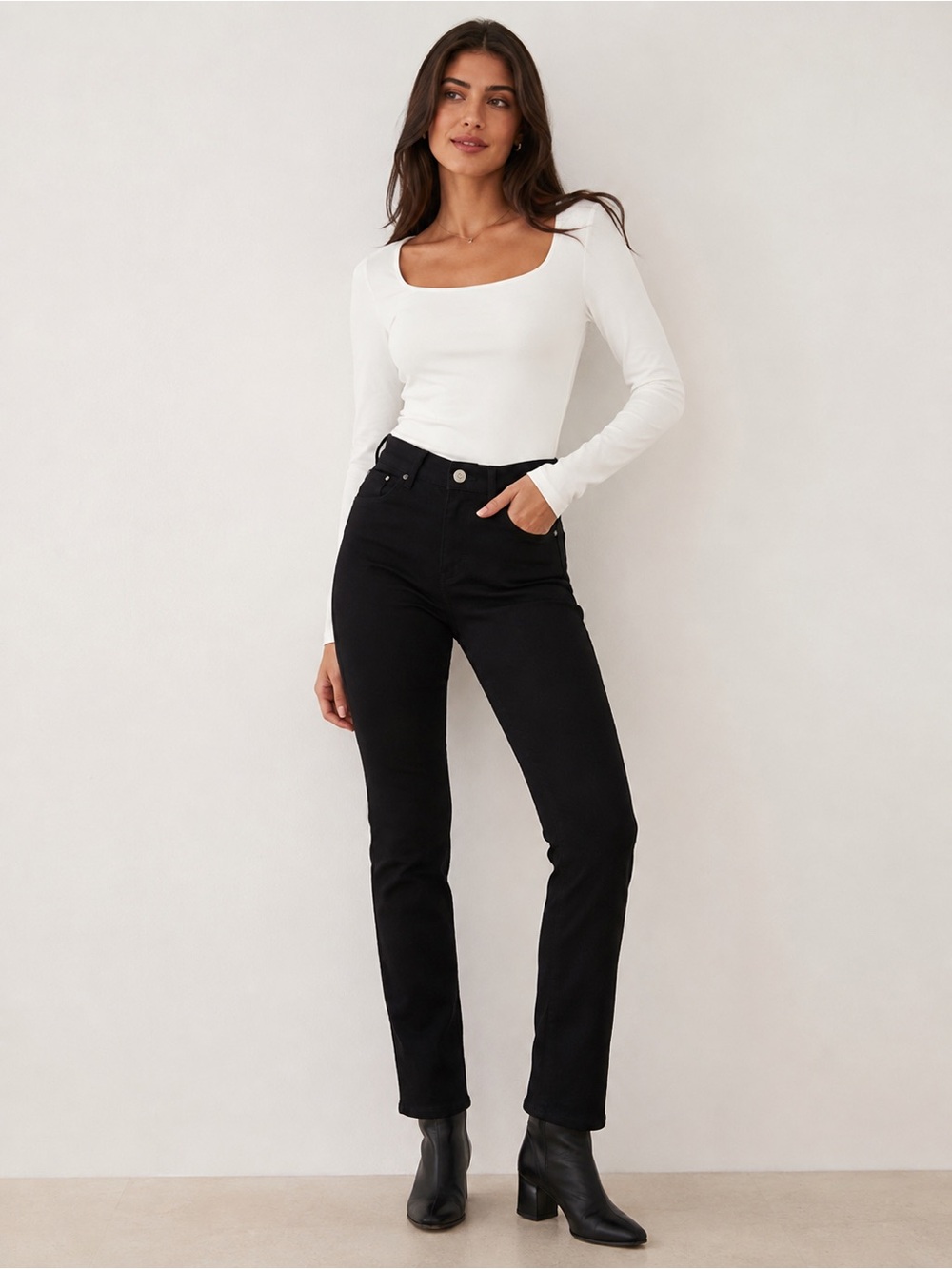 NWT Nine West Gramercy Skinny Jeans Black Size 8
